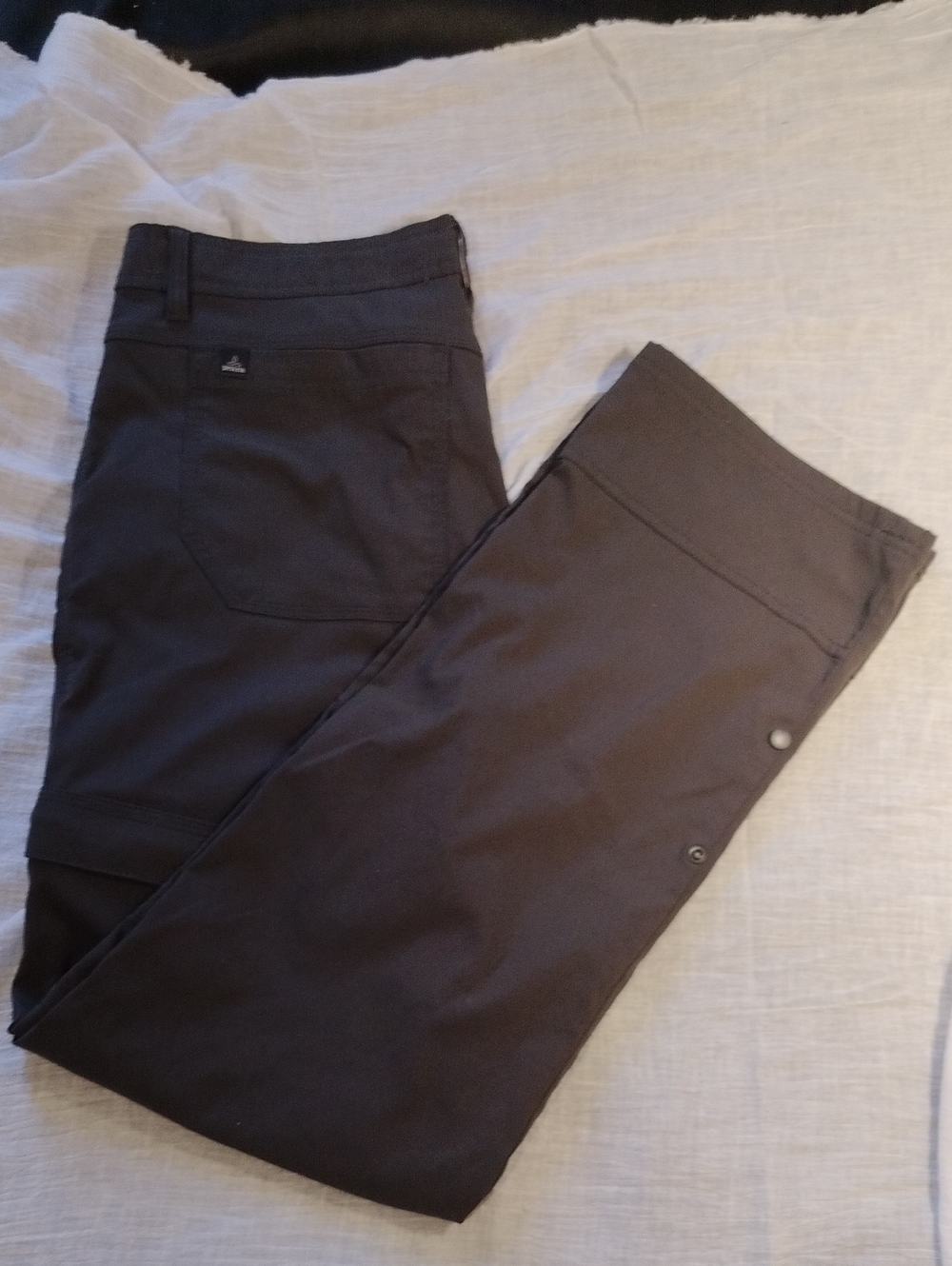 EUC Prana Charcoal Grey Cargo Utility Zion Convertible Pants 33 x 32